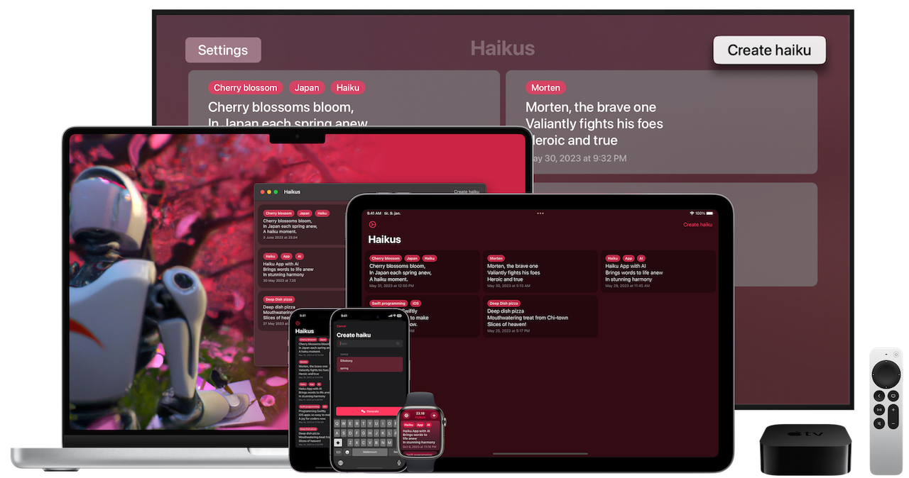 Screenshot of the HeyAIku app